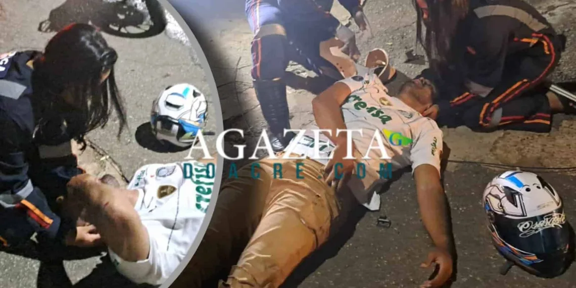 Na Capital, motorista faz conversão em local proibido e causa acidente com motociclista