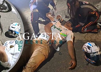 Na Capital, motorista faz conversão em local proibido e causa acidente com motociclista