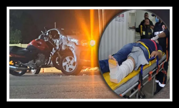 Na Capital, motorista avança preferencial e causa acidente deixando motociclista ferido
