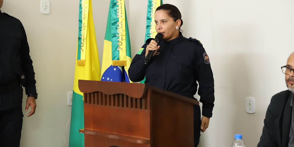 Tenente-coronel Eliana Maia destacou a importância da implantação do policiamento para a população de Acrelândia. Foto: Davi Barbosa/PMAC
