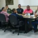 Representantes da Segurança Pública se reúnem e traçam estratégias de ações mais efetivas na Cidade do Povo, nesta sexta-feira, 6. Foto: Dhárcules Pinheiro/Sejusp