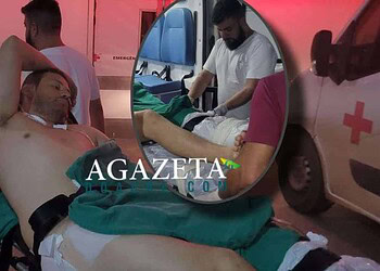 Trabalhador sofre acidente de moto e corre risco de perder a perna