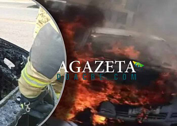 Carro fica parcialmente destruído durante incêndio em via pública de Rio Branco