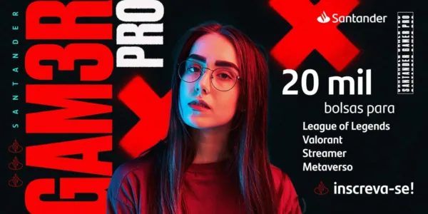 Santander oferta 20 mil bolsas gratuitas de estudo para formação em jogos, streaming e metaverso