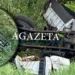 Motorista perde controle e capota caçamba em ribanceira na BR-364