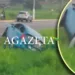 Água na pista faz carro deslizar e cair em valeta na Baixada da Sobral, no Acre
