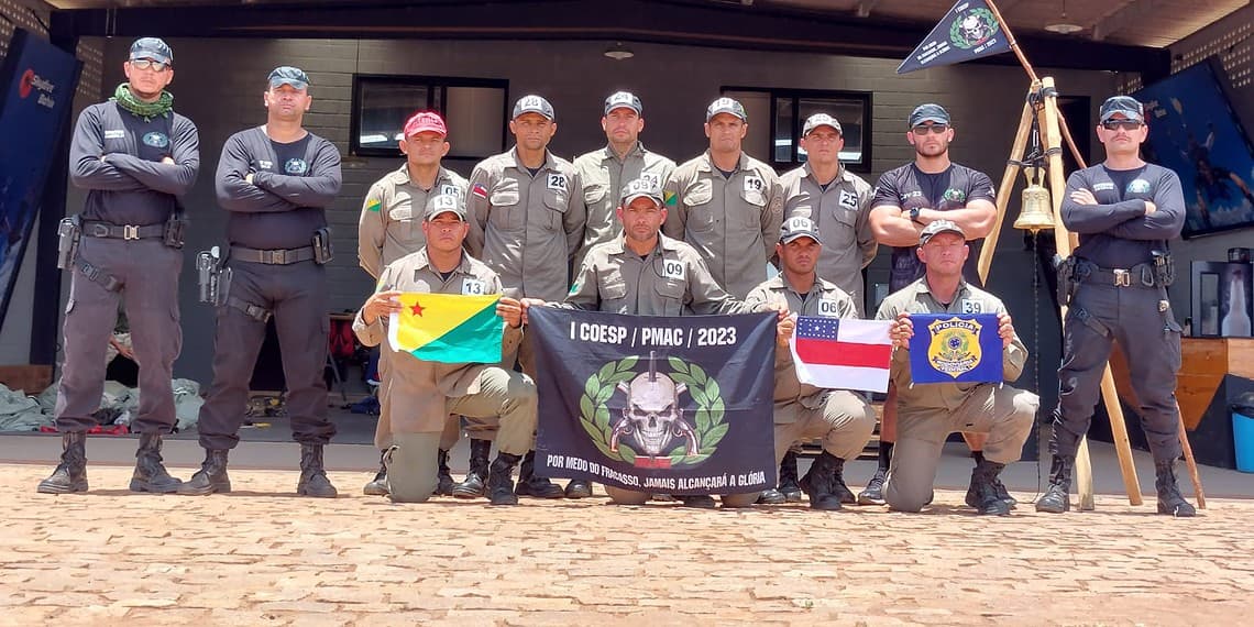 Alunos do Curso de Operações Especiais do Acre realizam treinamento na Bahia. Foto: Ascom Sejusp