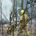 Incêndio segue sendo controlado pela equipe do Corpo de Bombeiros Militar. Foto: Corpo de Bombeiros do Acre