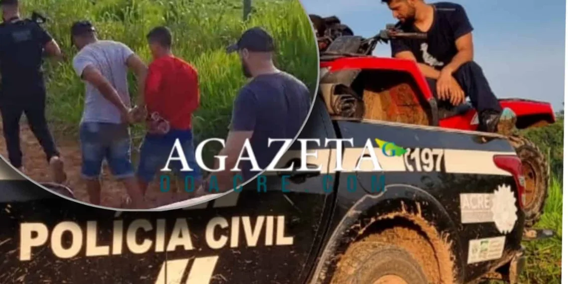 Bandidos invadem fazenda, amarram casal, roubam triciclo e são presos pela polícia