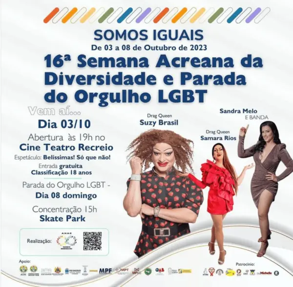 Com tema ‘Somos Iguais’, Semana da Diversidade começa nesta terça-feira no Acre