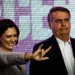 A ex-primeira-dama Michelle Bolsonaro e o ex-presidente Jair Bolsonaro Imagem: ALOISIO MAURICIO/ESTADÃO CONTEÚDO