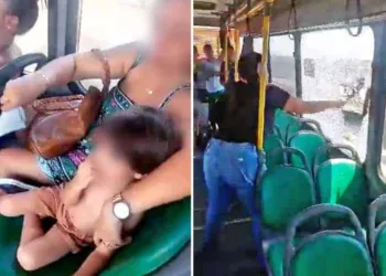 Mãe quebra janela de ônibus após criança passar mal com o calor, no RJ