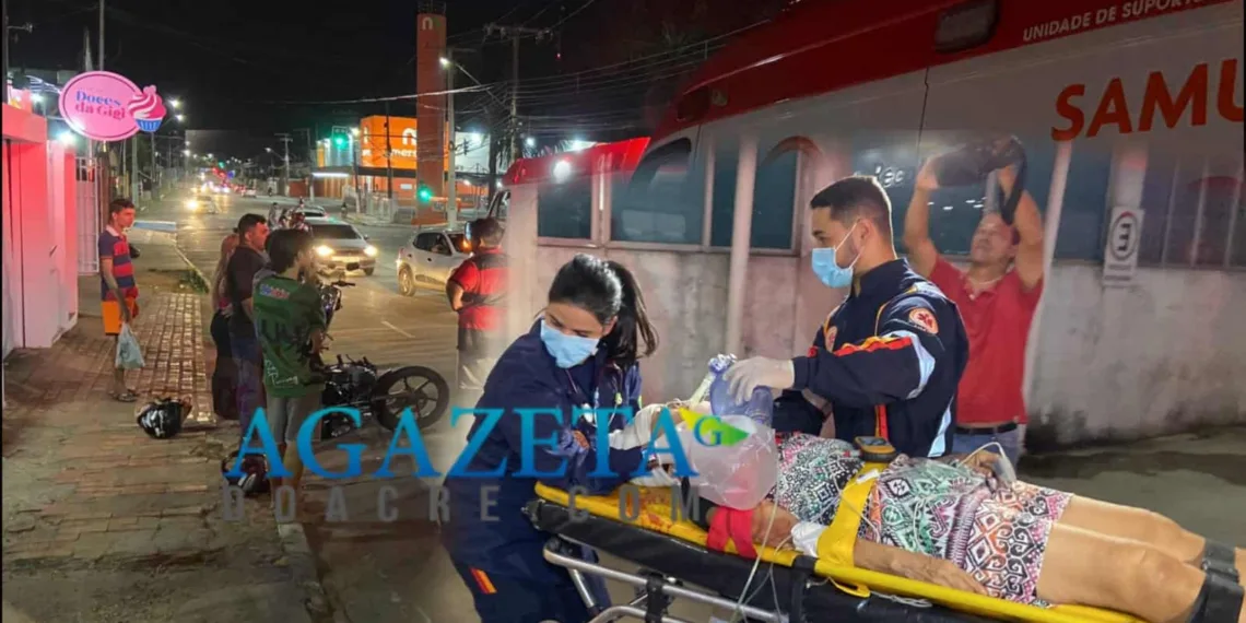 Na Capital, idosa é atropelada por carro e moto na Getúlio Vargas e fica em estado grave