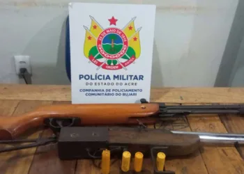 Polícia Militar apreende armas de fogo em ramal no interior do Acre