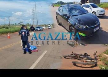 Ciclista morre atropelado em acidente na BR-364; corpo foi arremessado a 25 metros
