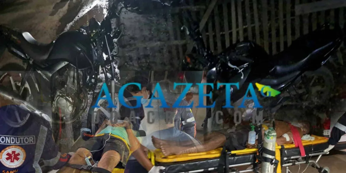 Colisão entre duas motos deixa garupa de 13 anos com traumatismo craniano, na capital