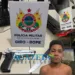 Assaltante é preso pela Polícia Militar após roubar moto de trabalhador