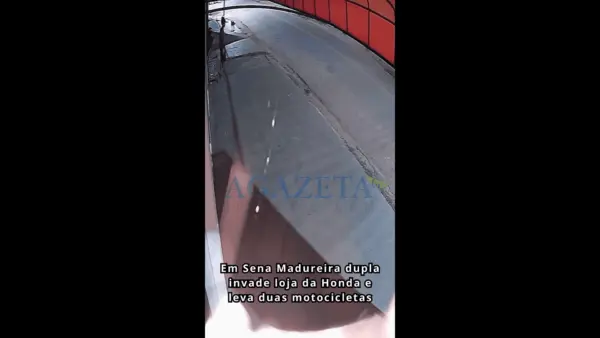 Vídeo mostra ação de criminosos em loja de Sena Madureira; prejuízo de quase 50 mil