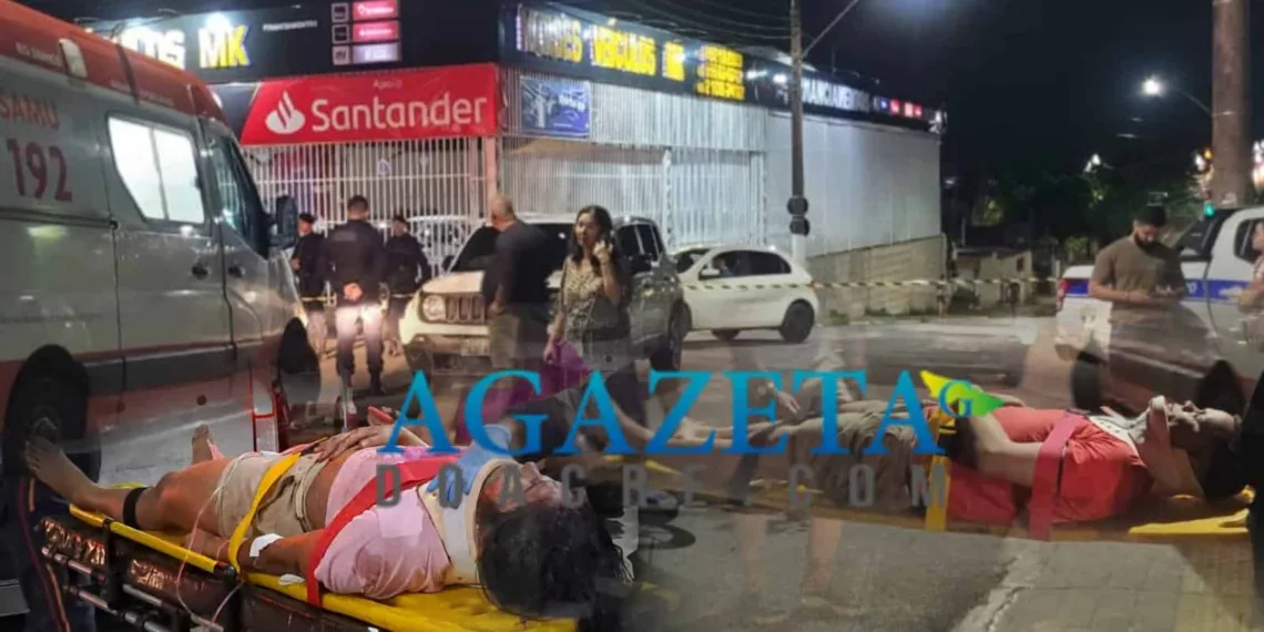 Casal em motocicleta fica gravemente ferido e é encaminhado ao PS da Capital