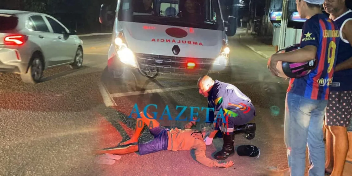 Colisão entre motos deixa homem ferido na Avenida Antônio da Rocha Viana