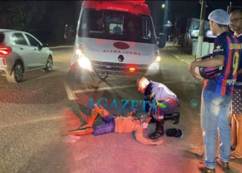 Colisão entre motos deixa homem ferido na Avenida Antônio da Rocha Viana