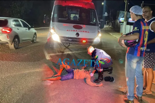 Colisão entre motos deixa homem ferido na Avenida Antônio da Rocha Viana