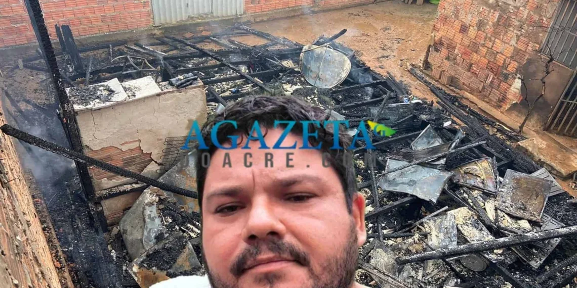 Após consumir bebida alcoólica, homem incendeia a própria casa em Rio Branco 