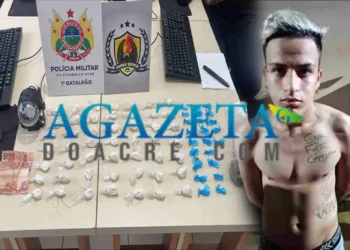 Polícia Militar prende homem com mais de 70 trouxinhas de droga, em Rio Branco