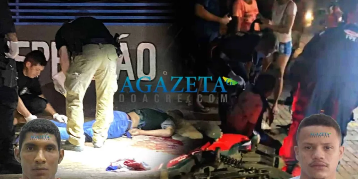 Dupla é abordada na curva Rabo da Besta, em Rio Branco, e é alvejada por bandidos; um morre