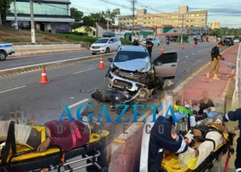 Menor que conduzia veículo provoca grave acidente e deixa vítima com traumatismo craniano