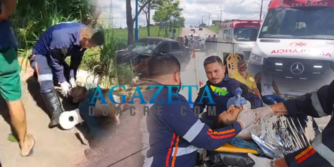 Motoboy é atropelado por homem embriagado e fica em estado crítico