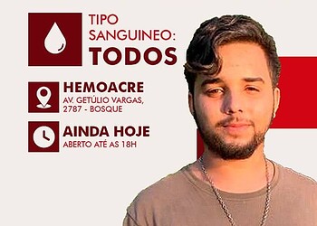 Jovem atropelado por filha de policial civil precisa de sangue de qualquer tipo; veja como ajudar