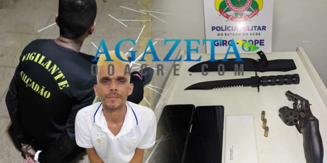 Homens são presos portando armas no Centro de Rio Branco