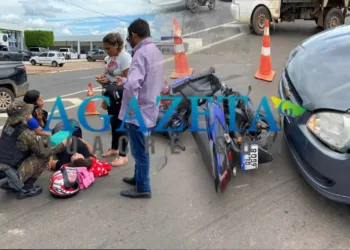 Grávida de 7 meses sofre acidente de moto e é encaminhada à maternidade de Rio Branco