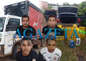 Assaltantes roubam carga de cerveja de caminhão e são presos após cerco policial