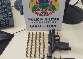 Giro prende criminoso, apreende arma de fogo e munições no 2º Distrito