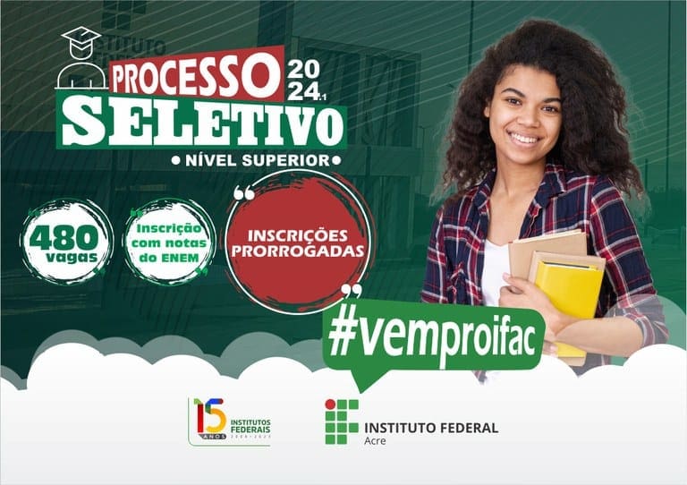 Inscrições para cursos superiores do Ifac são prorrogadas; confira