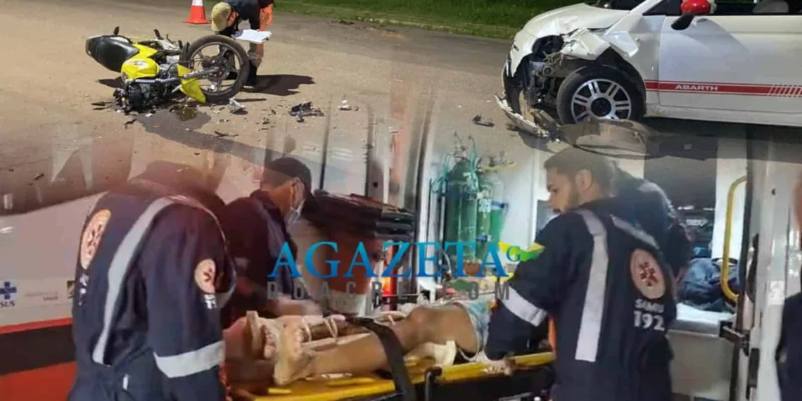 Motociclista fica gravemente ferido em colisão no bairro Xavier Maia