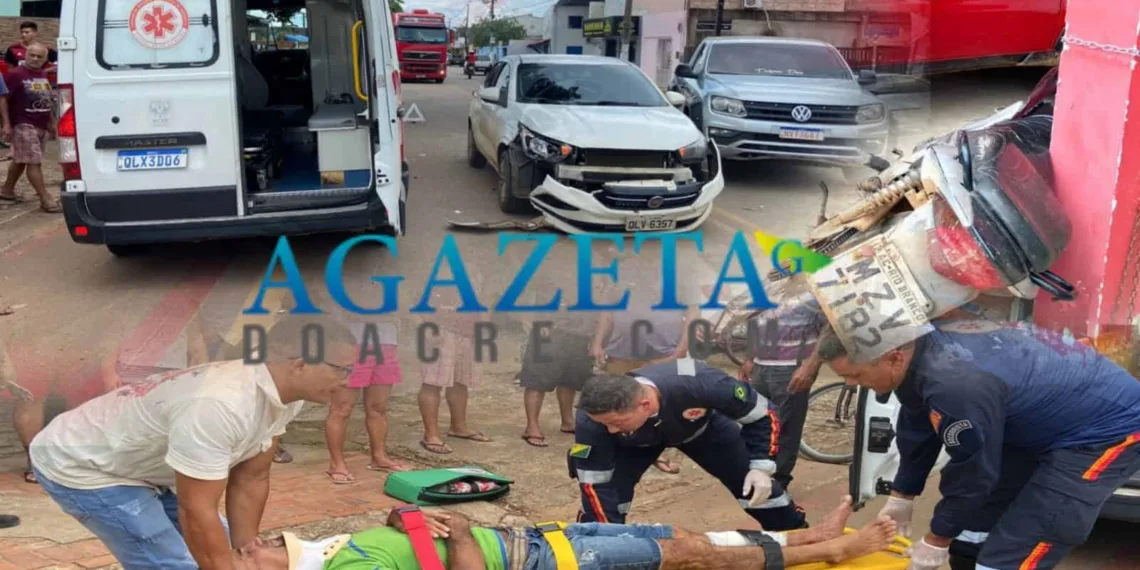Pai e filho de 6 anos ficam feridos após colisão na Estrada da Sobral
