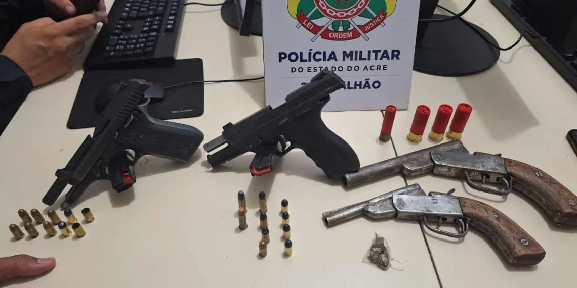 Quatro pessoas são presas e cinco armas de fogo apreendidas em Rio Branco
