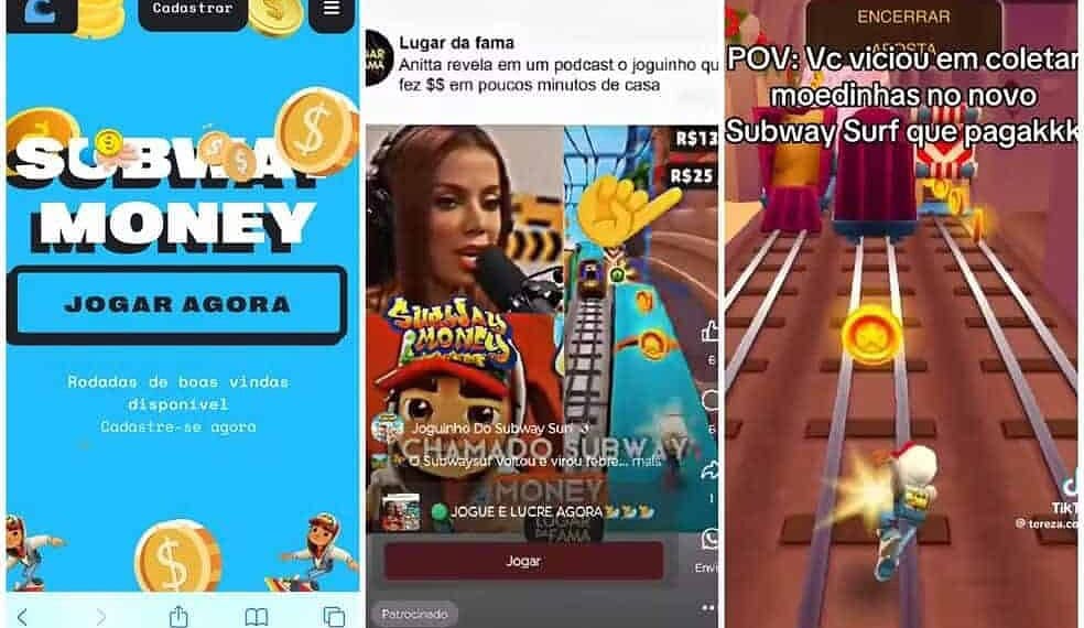 'Subway Money': golpistas criam deepfakes de famosos para prometer dinheiro em jogo falso