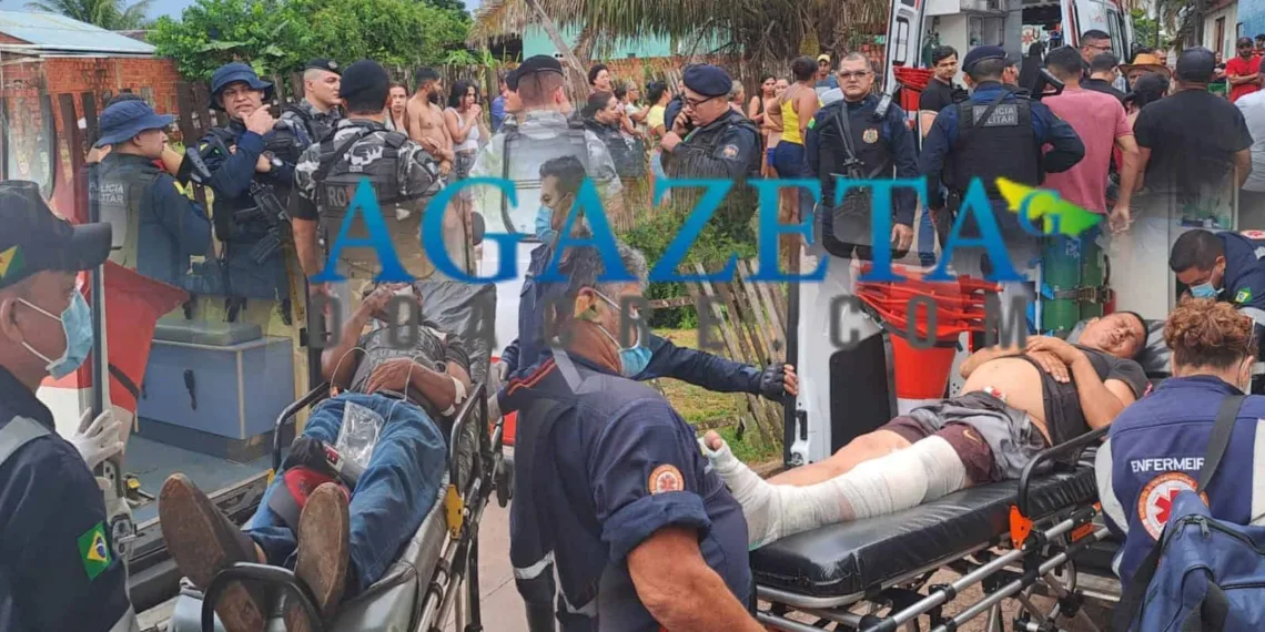 Motoqueiro passa atirando contra estabelecimento e duas pessoas ficam feridas