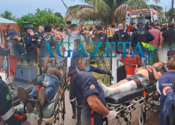 Motoqueiro passa atirando contra estabelecimento e duas pessoas ficam feridas