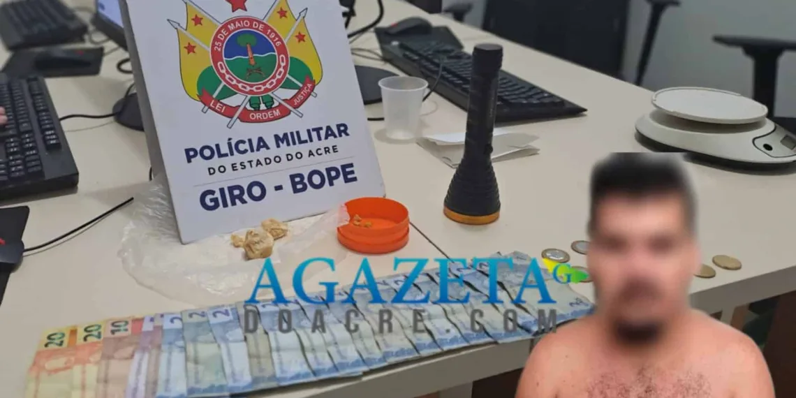 Homem é preso em flagrante por tráfico de drogas