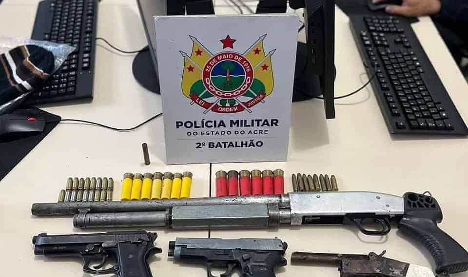 PM detém faccionados e apreende armas de fogo no Taquari