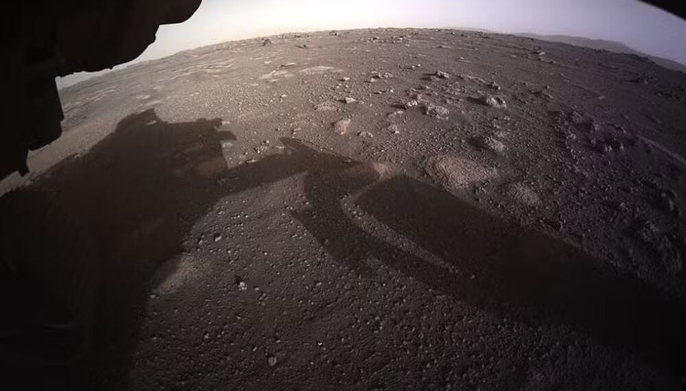 Imagem de Marte feita pelo rover Perseverance — Foto: Getty Images