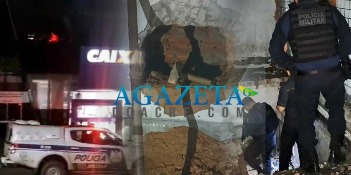 Criminosos tentam assaltar agência bancária em Rio Branco usando explosivos