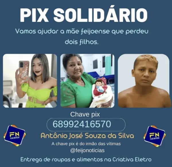 Mãe que perdeu dois filhos em menos de 24 horas pede ajuda em campanha solidária 2 Mãe que perdeu dois filhos em menos de 24 horas pede ajuda em campanha solidária