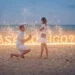 O empresário contratou um letreiro iluminado com a frase “Casa Comigo?”, além de um fotógrafo para realizar os registros do momento (Foto: Originale Fotografia)