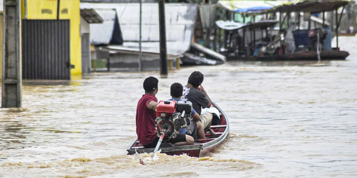 Cidade de Jordão teve 80% da sua população atingia pela cheia. Foto: Jayton Farias/Cedida